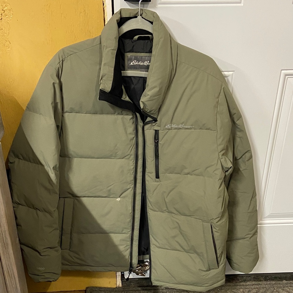 Eddie Bauer Men's Green Puffer Jacket